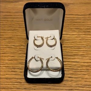 14K yellow gold hoop earrings